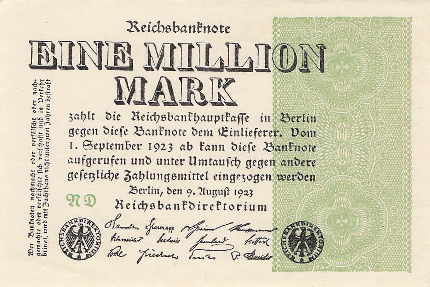 Ro.101 1 Million Mark 1923